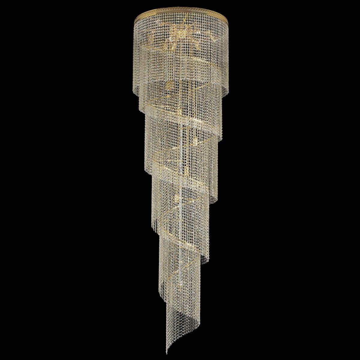 Avize Çarşısı Zeus Kristal Taşlı Sprial Avize BS.2089-58-70