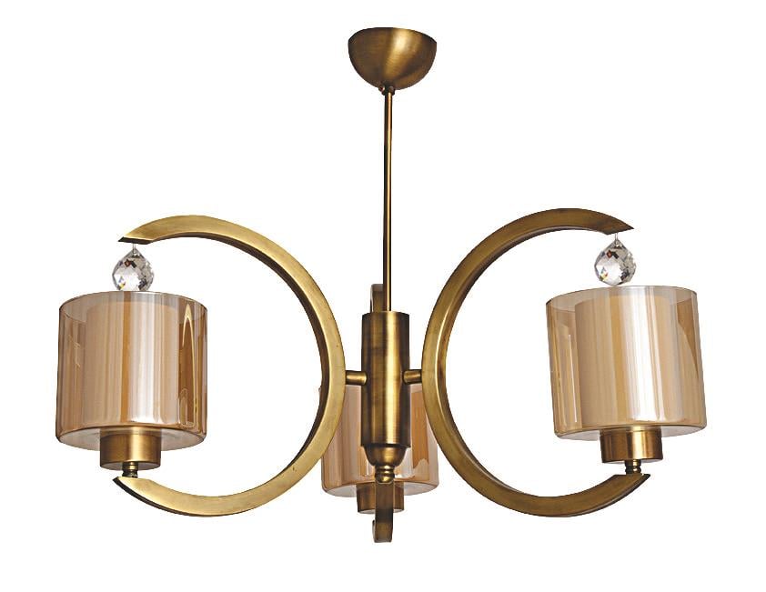 Boticelli 3lü Eskitme Sarkıt Camlı Taşlı Avize BS.7291-52-03T