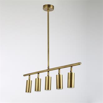 Avize Çarşısı Trendy 5 li Eskitme Spot Oynar Başlıklı Sarkıt Avize BS.2953-52-15