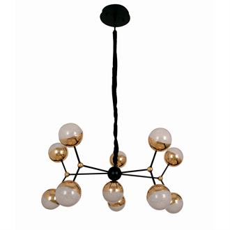 Avize Çarşısı Bohem Molekül 10lu Gold Ledli Avize BS.9273-58-10