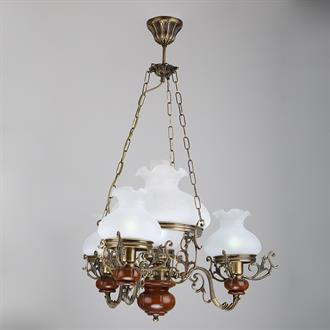 Avize Çarşısı Natural Collection Aladdin 3lü Sarkıt Avize | Eskitme Antik Kasa | Ananas Camlı | 4xE27 Duylu | Klasik Vintage Salon Yemek Odası Avizesi BS.2007-62-24 A