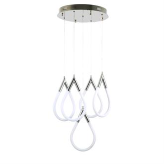 Avize Çarşısı White Rose Eskitme Renkli, Ledli, 5li Sarkıt Avize, BS.4232-52-45