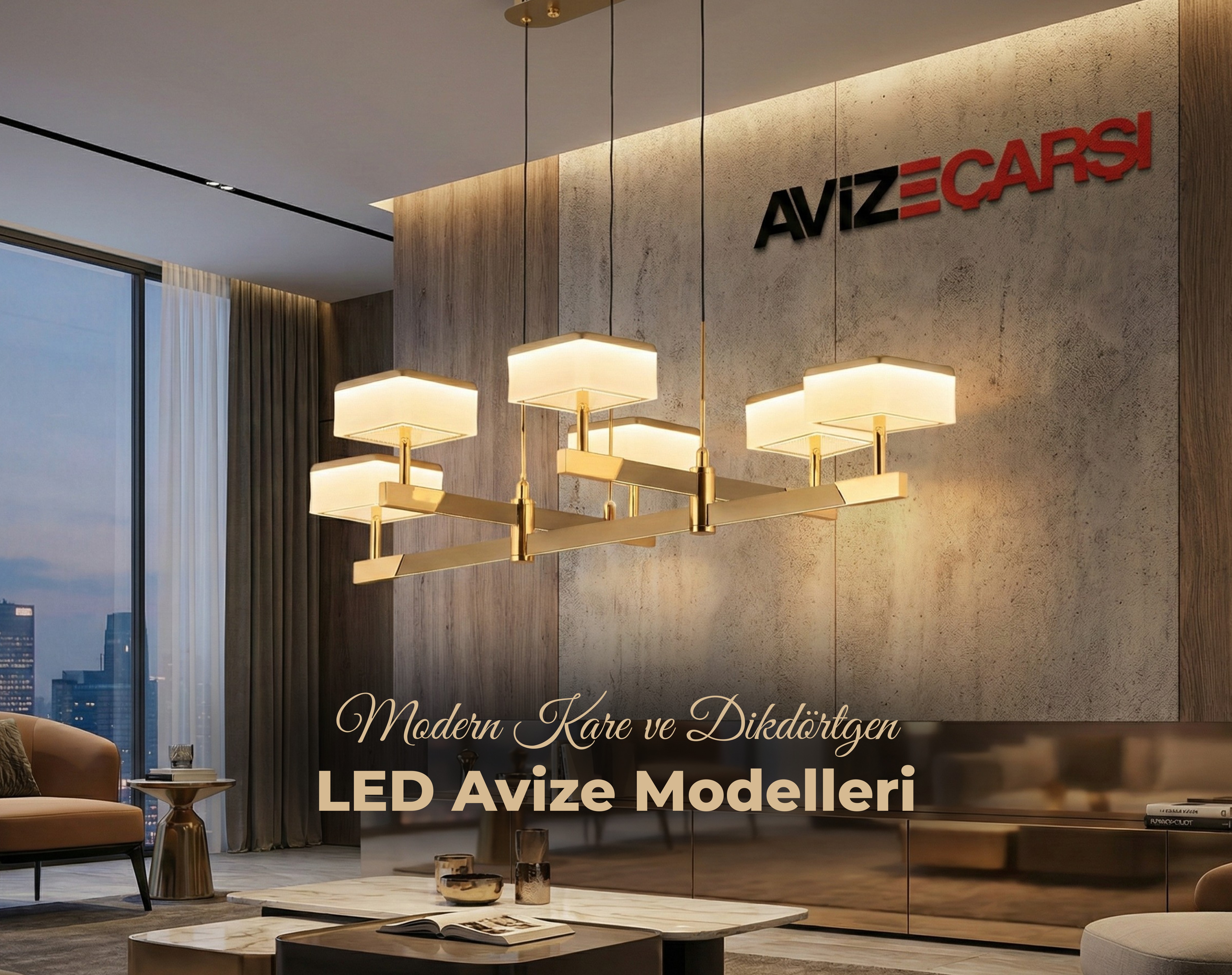 Modern avize,Modern led avize,Led ışık avize,Geometrik led avize