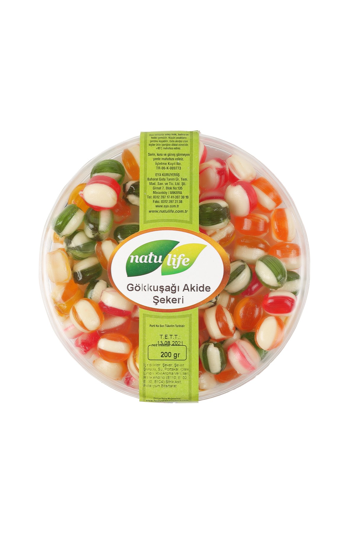 Gökkuşağı Akide Şekeri 200 Gr | Natulfie Taze Kuruyemiş- Natulife