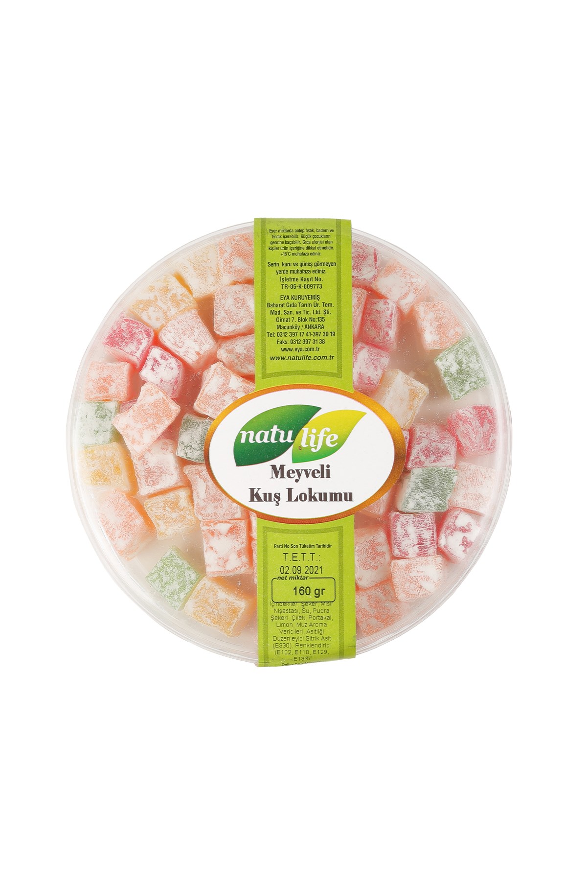 Meyveli Kuş Lokumu 160 Gr  | Natulfie Taze Kuruyemiş- Natulife