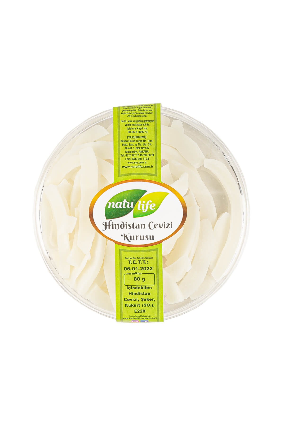 Hindistan Cevizi Kurusu 80 Gr | Kuru Meyve Çeşitleri- Natulife