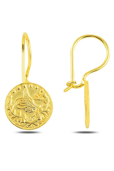 Osmanlı Tuğra Motifli Altın Rengi Gümüş Set