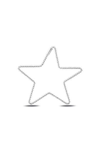 Yıldız Model Burgulu Gümüş Küpe