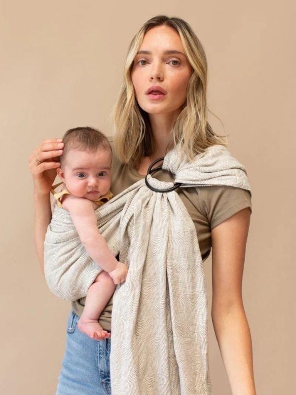 %100 Doğal Müslin Halka Sling Bebek Taşıyıcı 60X200 Mother Baby