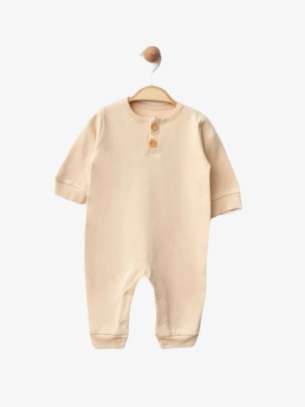 Bebek Düğmeli Organik Tulum