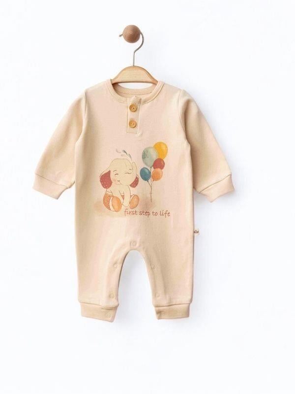 Bebek Fil Desenli Organik Tulum