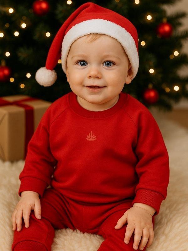 Bebek Organik Kırmızı Sweat