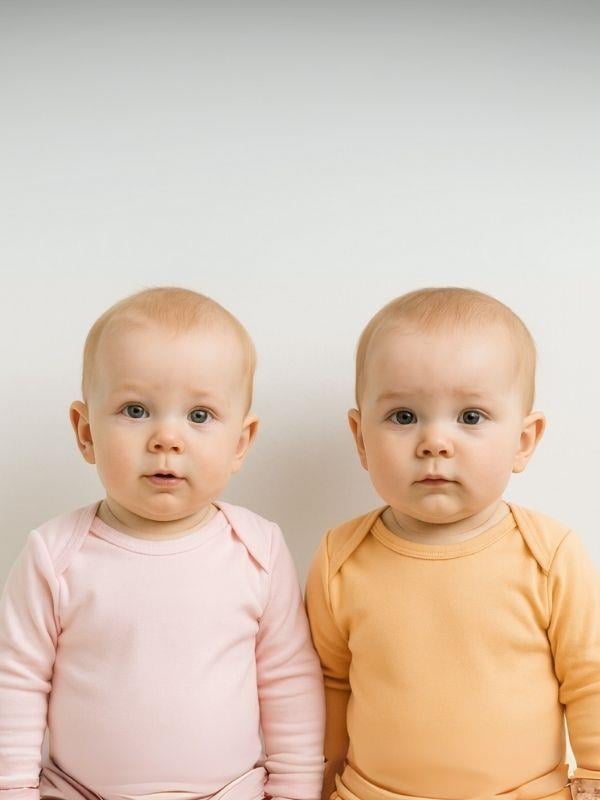 Bebek Organik Pamuklu Uzun Kollu Pembe Somon Body 2’li Set