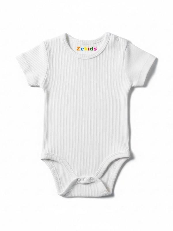 Bebek Pamuklu Yarım Kollu Çıtçıtlı Body
