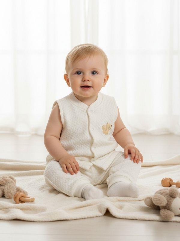 Bebek Sincap Desenli Yelek