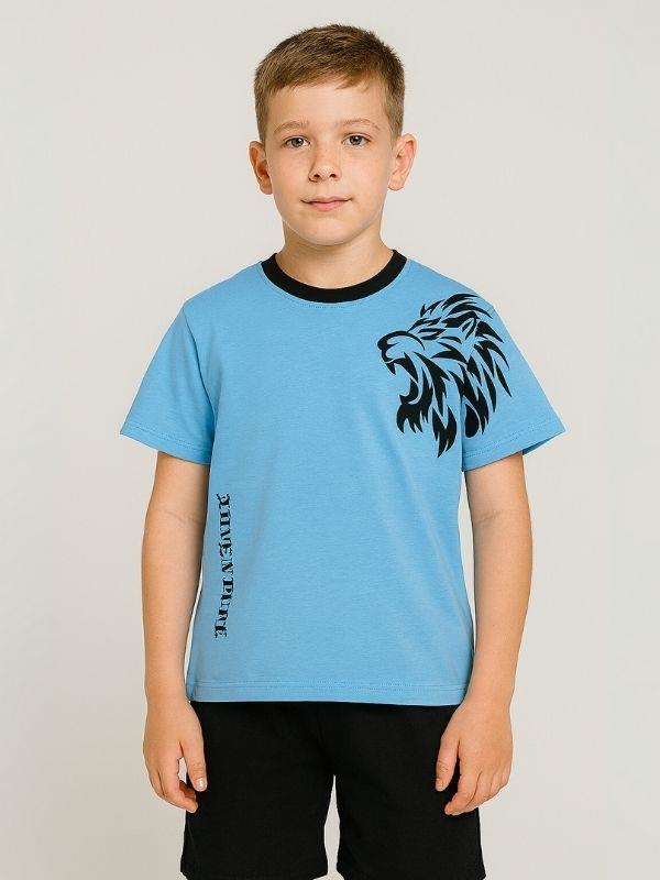 Çocuk Aslan Baskılı Pamuklu Oversize T-shirt