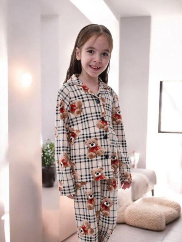 Çocuk Ayıcık Dessenli Pijama