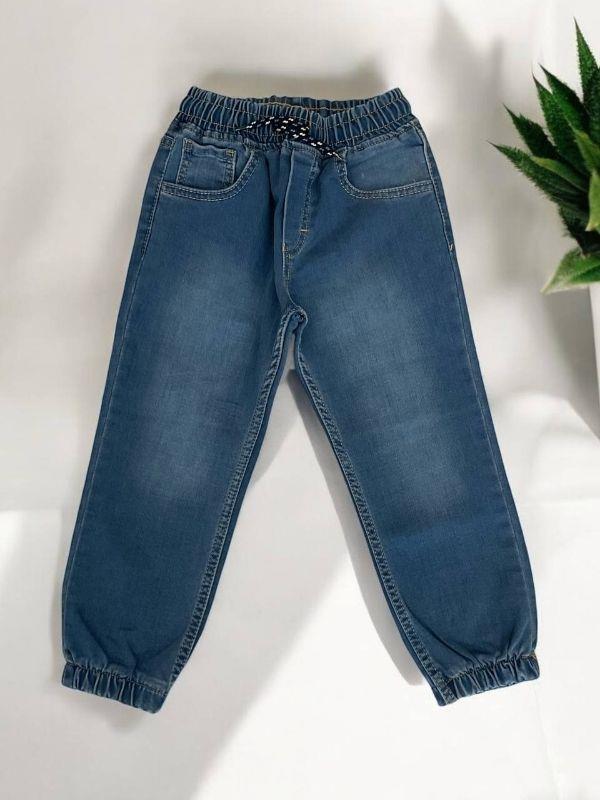 Çocuk Beli Paçası Lastikli Lycralı Kot Pantolon