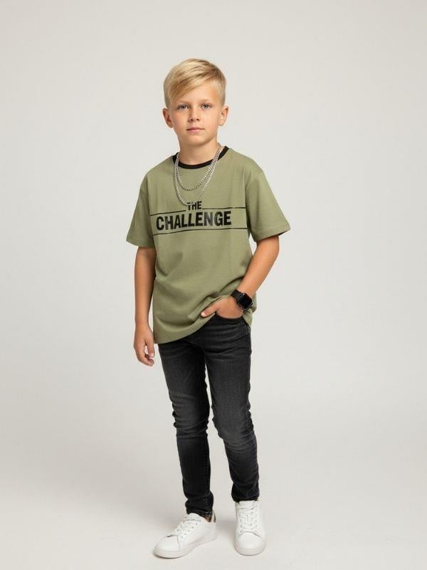 Çocuk Challenge Yazılı Pamuklu T-shirt