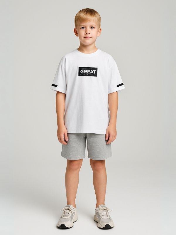 Çocuk Great Yazılı Pamuklu T-shirt