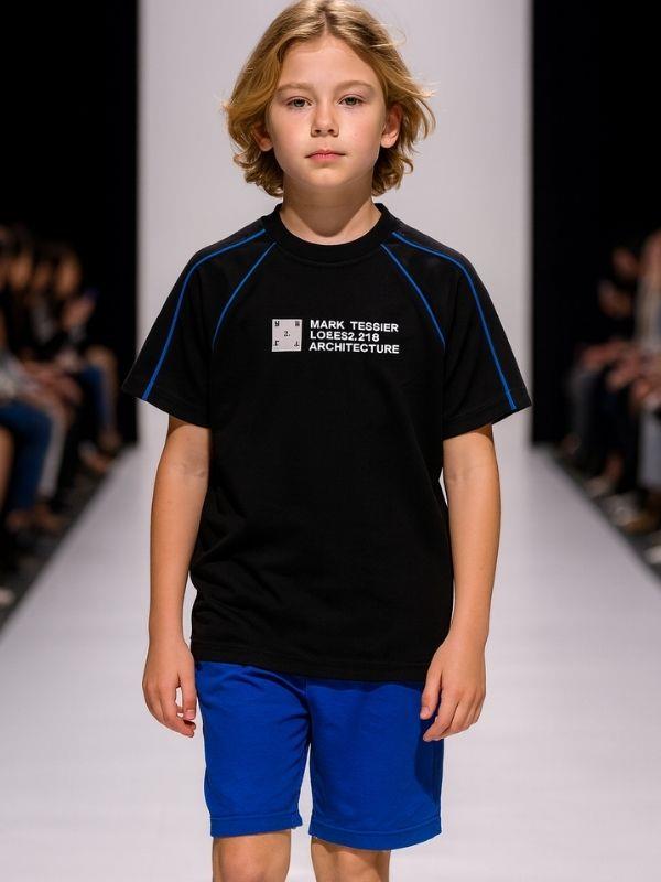Çocuk Mark Yazılı Oversize Tasarım T-shirt