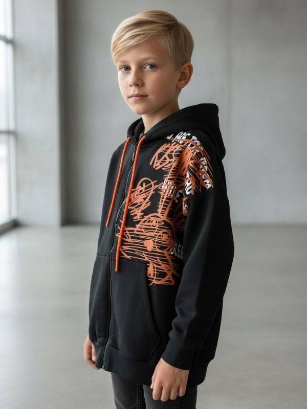 Çocuk Mevsimlik Tavşan Baskılı Fermuarlı Hırka