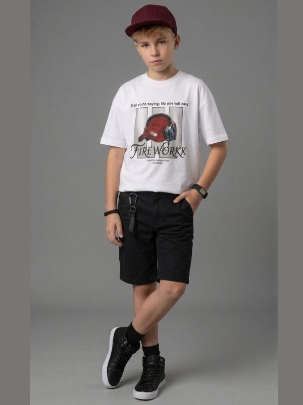 Çocuk Pamuklu Baskılı T-shirt