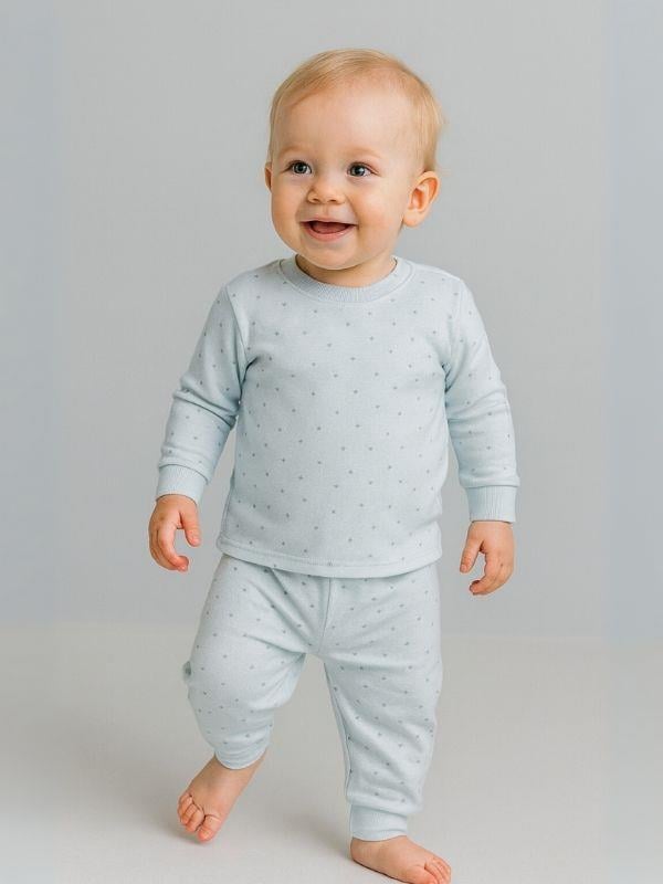 Çocuk Pamuklu Çiçek Desenli Pijama Takımı