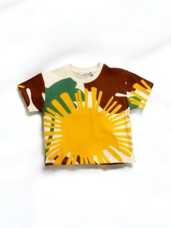 Erkek Bebek Çocuk Pamuklu Desenli Tshirt