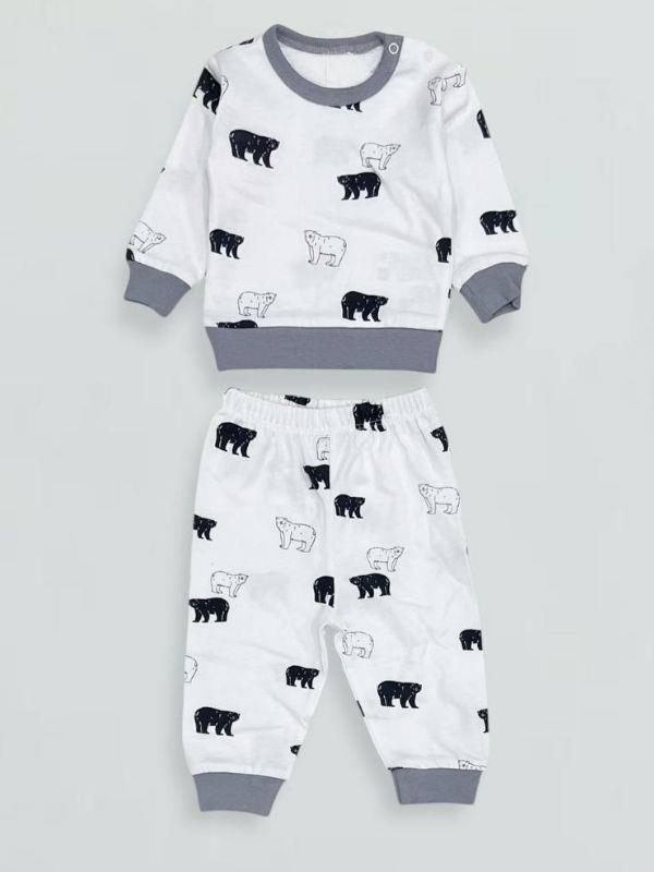 Erkek Bebek Desenli Pamuklu Pijama Takım