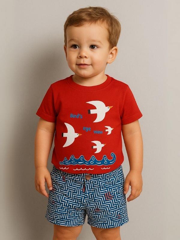 Erkek Bebek Desenli Şort