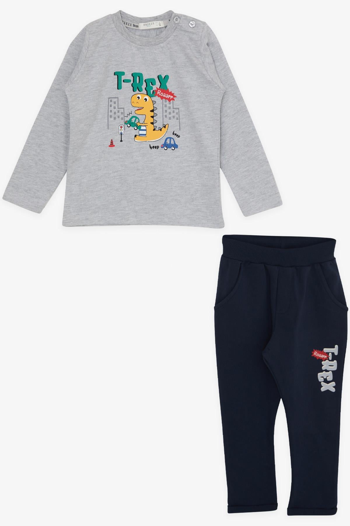 Erkek Bebek Dinazor  Baskılı Eşofman Takım