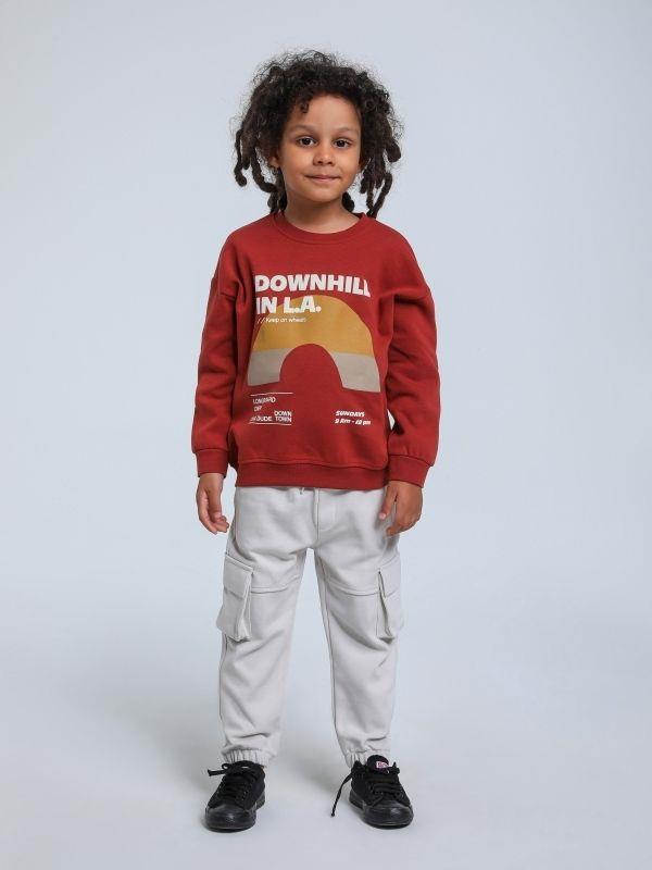 Erkek Bebek Downhill Yazılı Sweatshirt