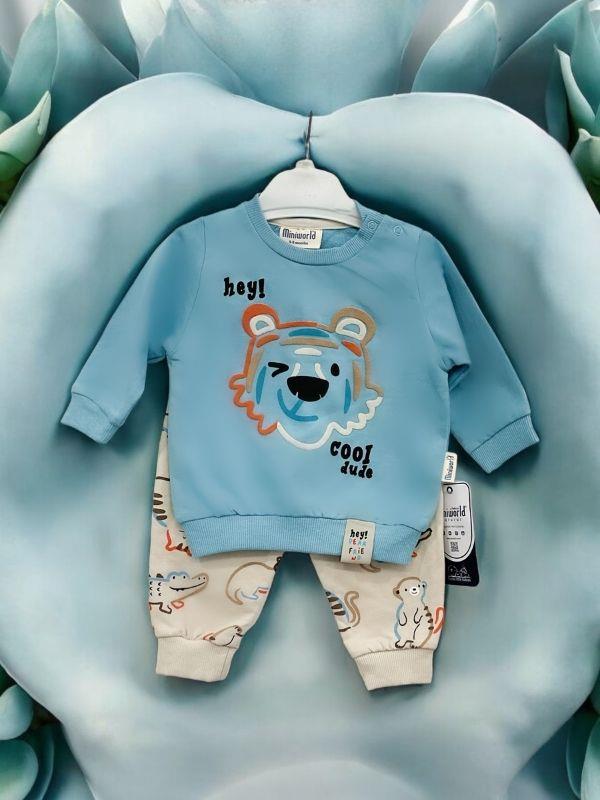 Erkek Bebek Kaplan Nakışlı Eşofman Takım