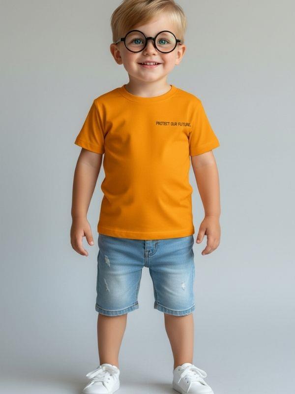 Erkek Bebek Pamuklu Baskılı T-shirt