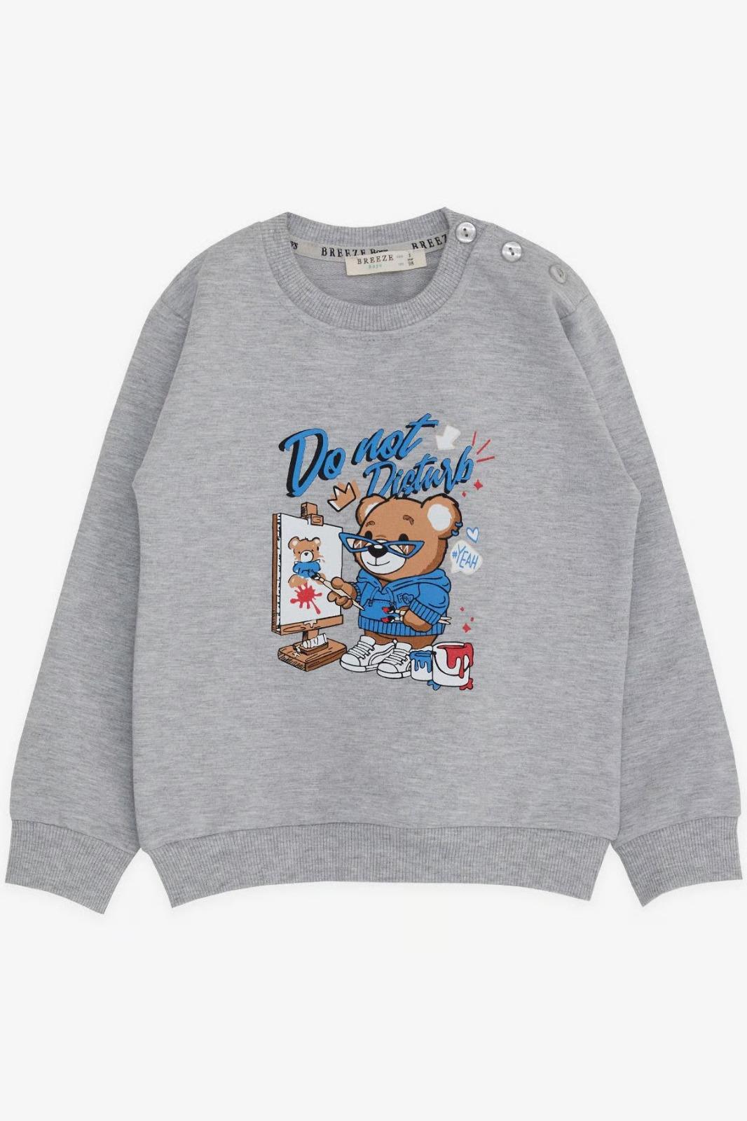 Erkek Bebek Pamuklu Do Not Disturb Sweatshirt