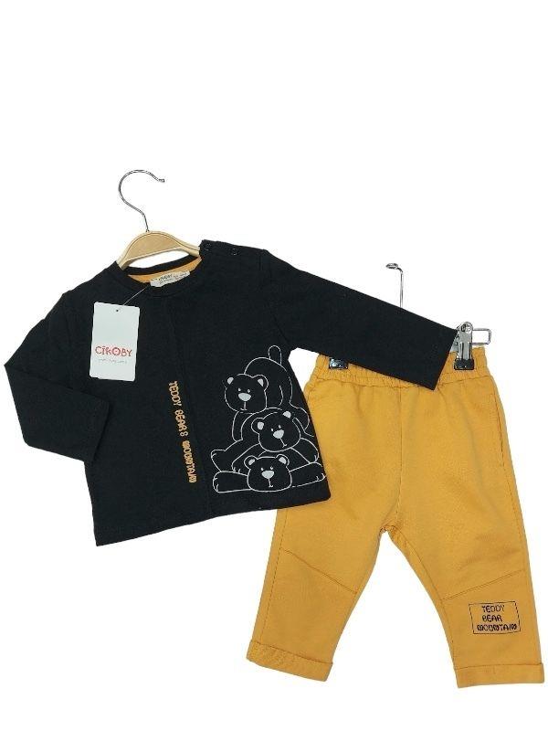 Erkek Bebek Pamuklu İnce Uzun Kollu Mevsimlik Eşofman Takım