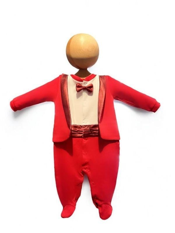 Erkek Bebek Patikli Smokin Tulum