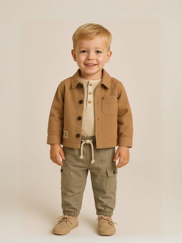 Erkek Bebek Üçlü Ceket Pantolon Takım