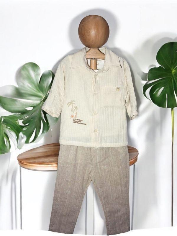 Erkek Bebek Üçlü Ceketli Pantolonlu Takım