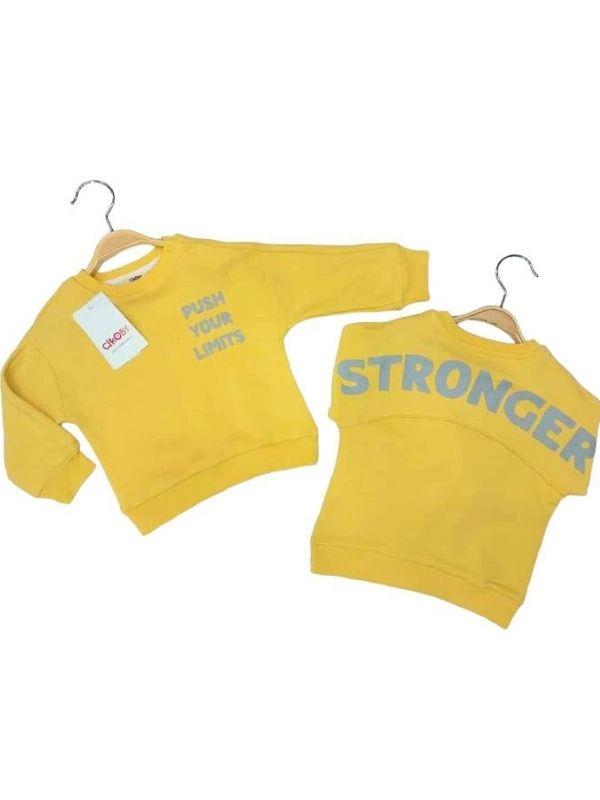 Erkek Bebek Your Limits Yazılı Sweatshirt