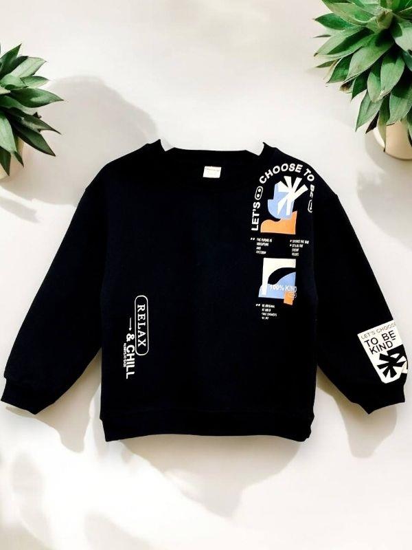 Erkek Çocuk 3 İplik Şardonlu Sweat