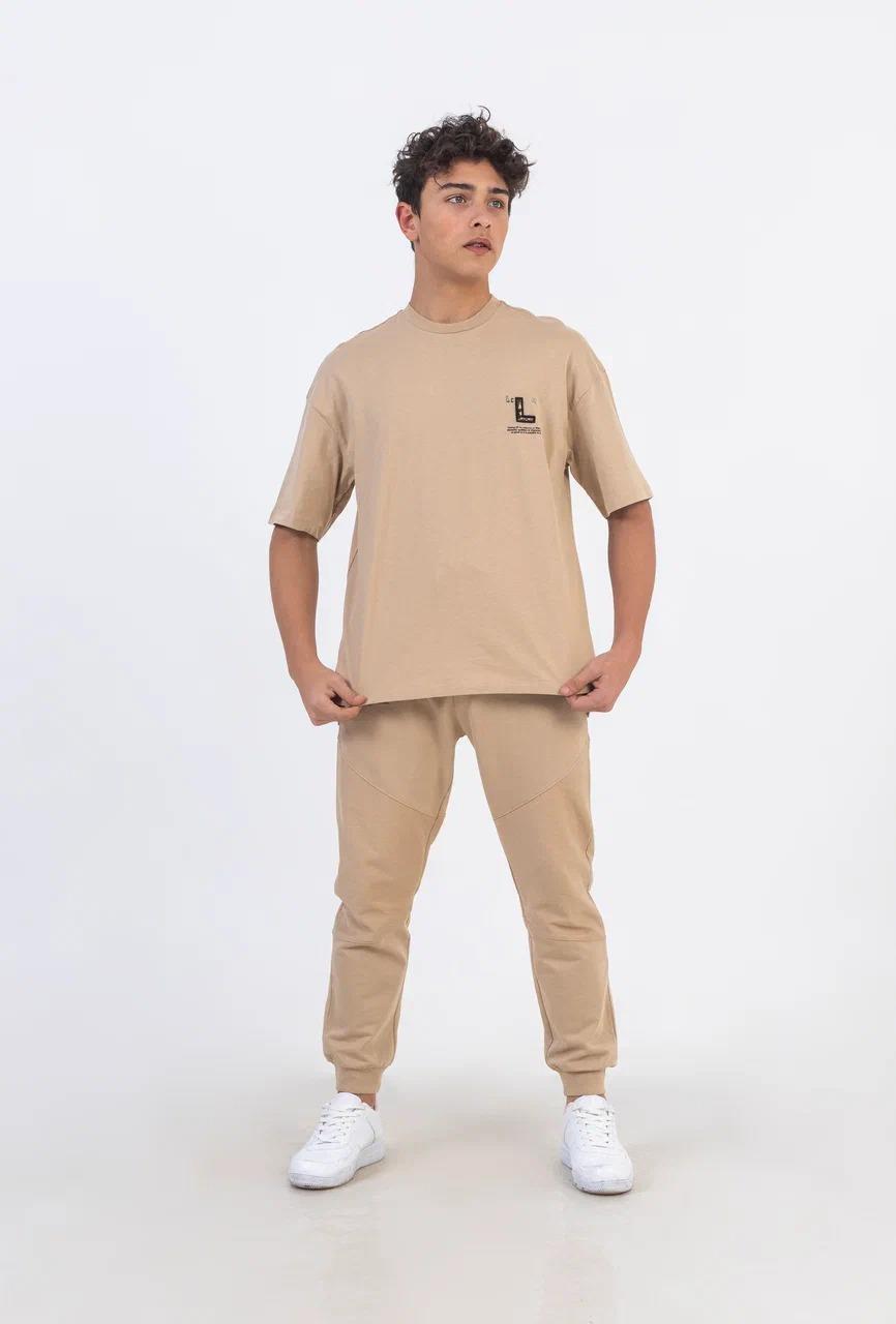 Erkek Çocuk Bel  Paça Lastikli Gabardin Pantolon