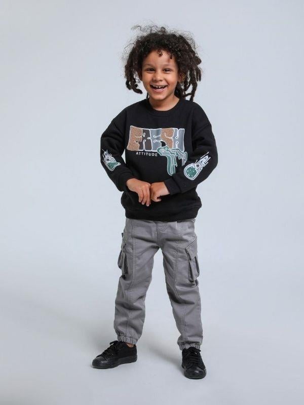 Erkek Çocuk Beli Lastikli Cep Detaylı Kargo Pantolon