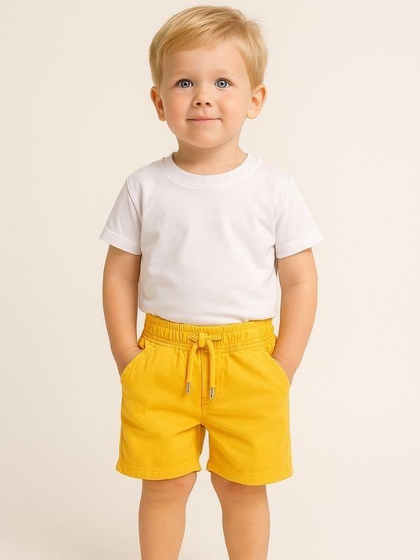 Erkek Çocuk Beli Lastikli Cepli Şort