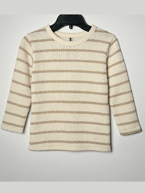 Erkek Çocuk Çizgili Örme Uzun Kol T-shirt