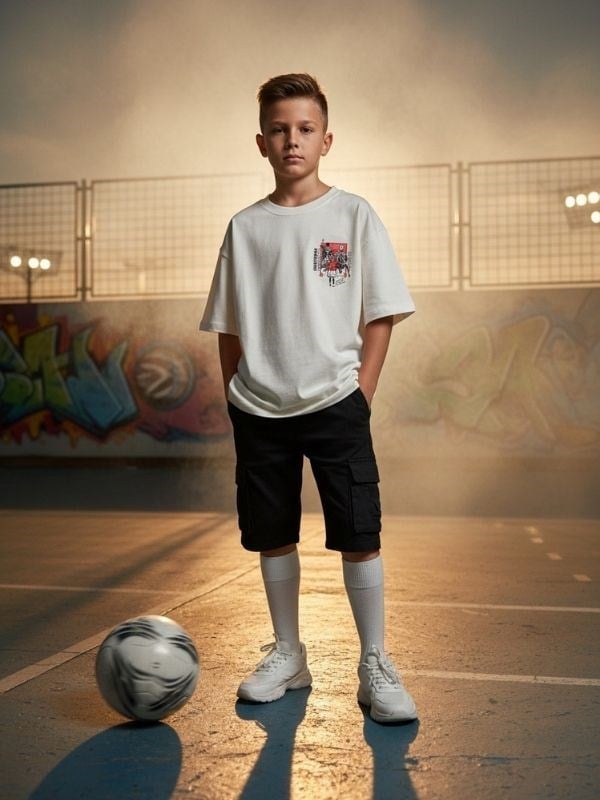 Erkek Çocuk Cristiano Ronaldo Baskılı T-shirt