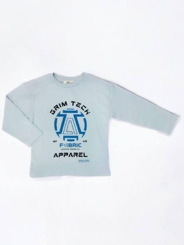 Erkek Çocuk Grim Tech Yazılı İnce Uzun Kollu Pamuklu Tshirt