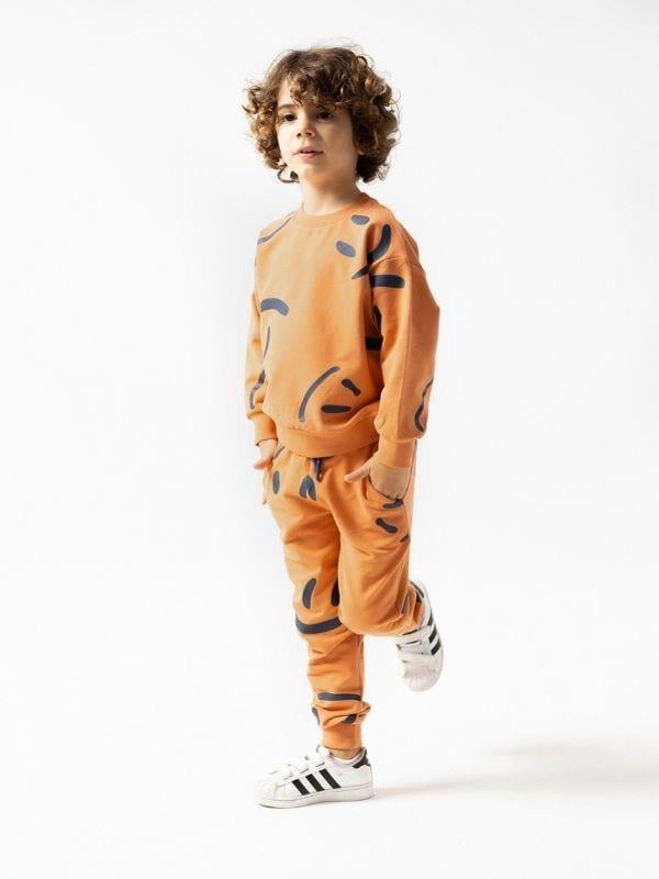 Erkek Çocuk Gülen Yüz Detaylı Eşofman Takım