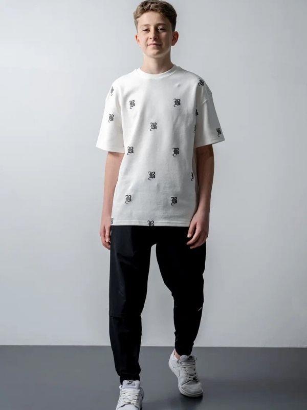 Erkek Çocuk Harf Baskılı Oversize Tshirt